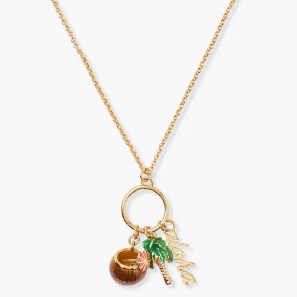 $78 Kate Spade Aloha Charm Pendant Necklace in gold - Picture 8 of 12